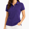 Damen Poloshirt Größe S Violett Kurzarm mit Kragen