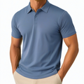 Herren Poloshirt Größe L Blau kurzarm mit Umlegekragen