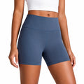 Damen Radlershorts M Dunkelblau Kunstfaser Sport Hochbund