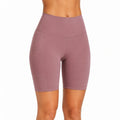 Damen Radlerhose L aus elastischem Synthetikstoff Altrosa für Sport mit hohem Bund